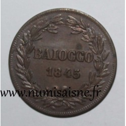 VATICAN - KM 1320 - GREGORY XVI - BAIOCCO - 1845 - XF