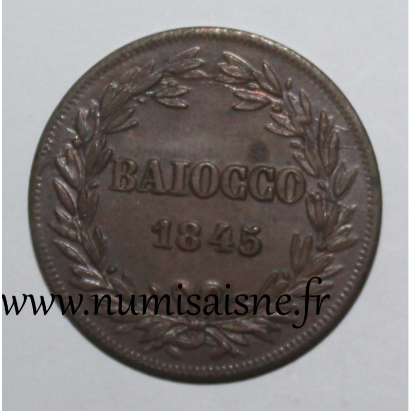 VATICAN - KM 1320 - GRÉGOIRE XVI - BAIOCCO - 1845 - SUP