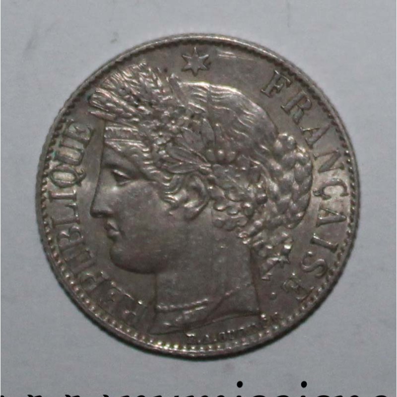 FRANKREICH - KM 822 - 1 FRANC 1888 A - Paris - TYP CÉRÈS