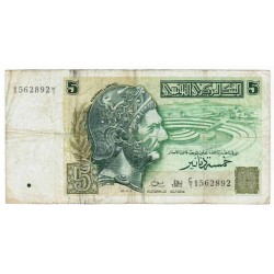 TUNISIE - PICK 86 - 5 DINARS - 07/11/1993