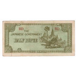 BIRMA - PICK 13 b - 1/2 RUPEES - NON DATE (1942)