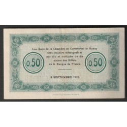 54 - NANCY - CHAMBRE DE COMMERCE - 50 CENTIMES - 09/09/1915