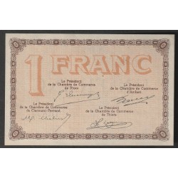 COUNTY 63 - PUY-DE-DOME - CHAMBER OF COMMERCE - 1 FRANC - 1920