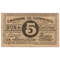 03 - MONTLUÇON - 5 CENTIMES - CHAMBRE DE COMMERCE