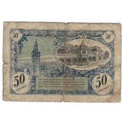 03 - MOULINS ET LAPALISSE - 50 CENTIMES - CHAMBER OF COMMERCE - NOVEMBER 17, 1921