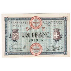 FRANKREICH - KOMITAT 71 - MACON - BOURG - HANDELSKAMMER - 1 FRANC - 27/04/1920