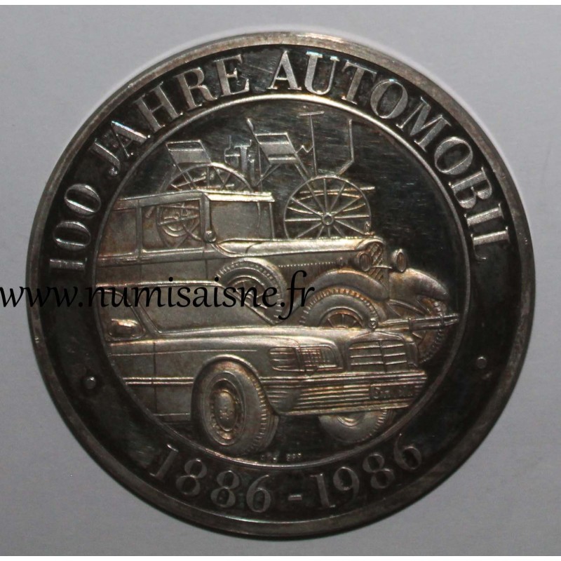 Deutschland - Medaille - 100 Jahre Automobile - 1886 - 1986 - G. Daimler - K. F. Benz