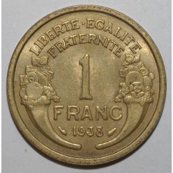 FRANCE - KM 885 - 1 FRANC 1938 - TYPE MORLON - BRONZE ALU