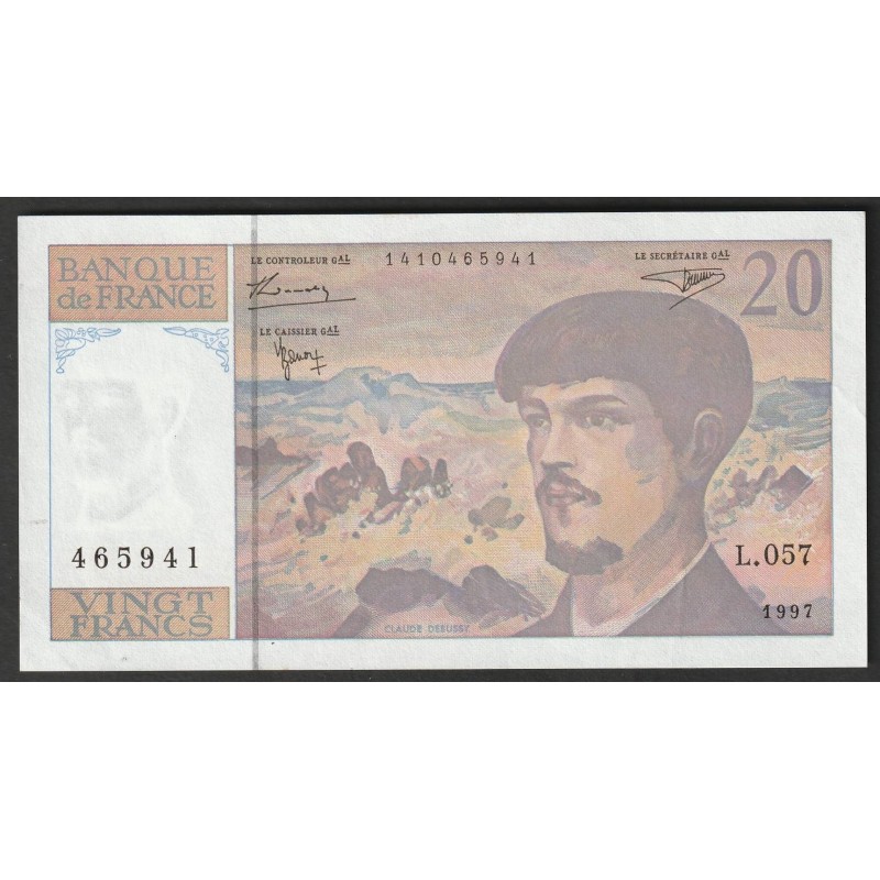 FRANCE - PICK 151 - 20 FRANCS DEBUSSY - 1997 - L.057