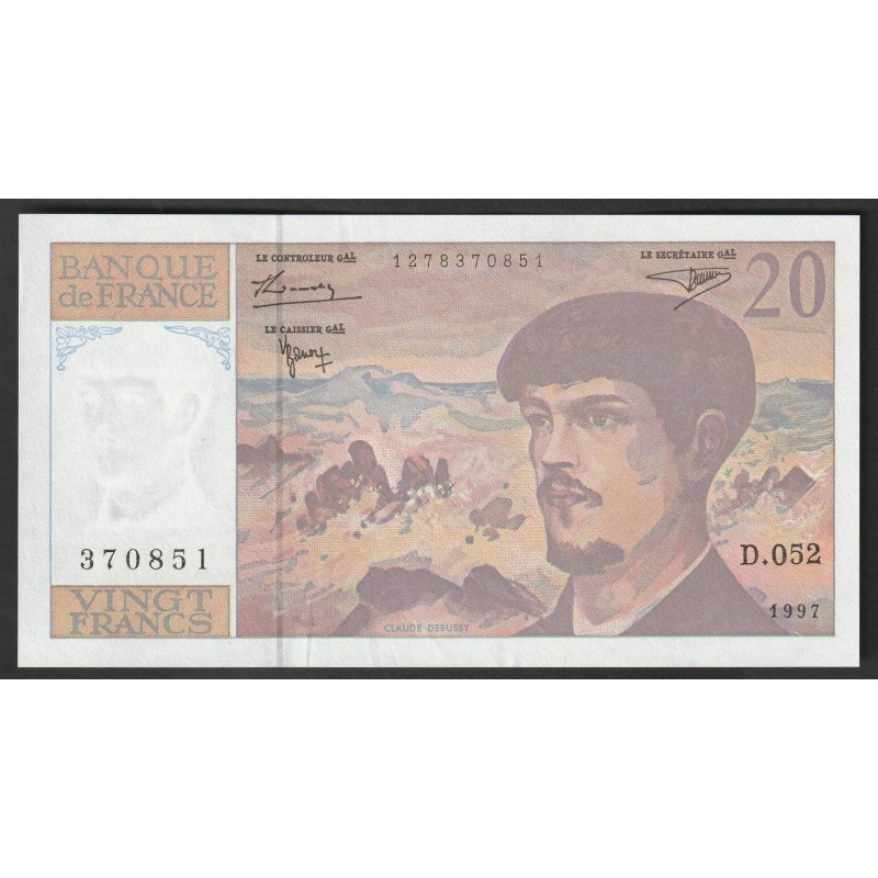 FRANCE - PICK 151 - 20 FRANCS DEBUSSY - 1997 - D.052