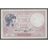 FRANKREICH - PICK 83 - 5 FRANCS VIOLET - 24/08/1939