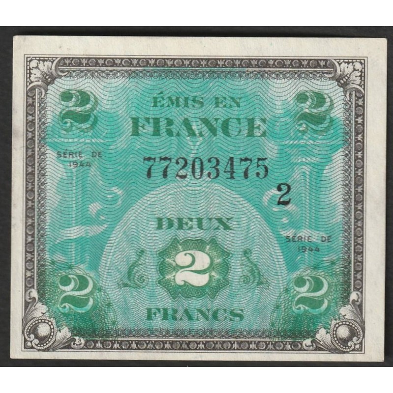 FAY VF 16/02 - 2 FRANCS DRAPEAU - JUIN 1944 - PICK 114