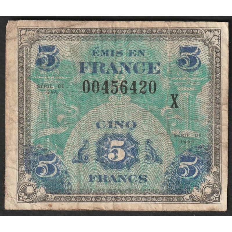 FRANKREICH - 5 FRANCS DRAPEAU - JUIN 1944 - PICK 115