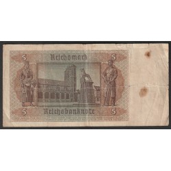 DEUTSCHLAND - PICK 186 a - 5 REICHMARK - 01/08/1942