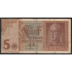 DEUTSCHLAND - PICK 186 b - 5 REICHMARK - 01/08/1942