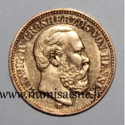 ALLEMAGNE - HESSE - KM 358 - 10 MARK 1879 H - OR