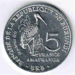 BURUNDI - KM 27 - 5 FRANCS 2014 - OISEAUX - MYCTERIA IBIS