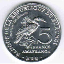 copy of BURUNDI - KM 27 - 5 FRANCS 2014 - OISEAUX - MYCTERIA IBIS