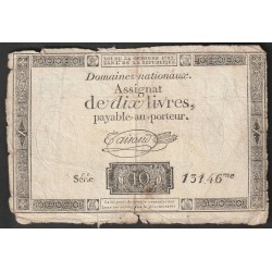 ASSIGNAT OF 10 LIVRES -...