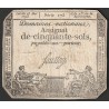 ASSIGNAT ÜBER 50 SOLS - 23/05/1793 - NATIONALE DOMÄNEN - SERIE 173