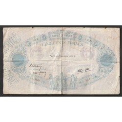 FAY 31/46 - 500 FRANCS BLEU ET ROSE - TYPE 1888 MODIFIÉ - 02/11/1939 - PICK 88