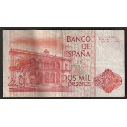 ESPAGNE - PICK 159 - 2000 PESETAS - 22/07/1980