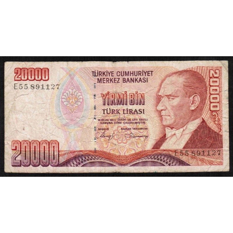 Türkei - PICK 202 - 20 000 LIRA - L.1970 (1995)