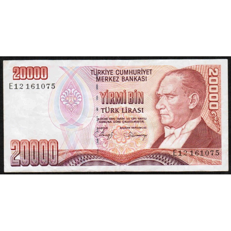 TURKEY - PICK 202 - 20 000 LIRA - L.1970 (1995)