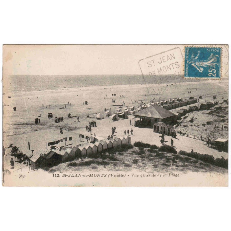 COUNTY 85160 - SAINT-JEAN-DE-MONTS - GENERAL VIEW OF THE BEACH