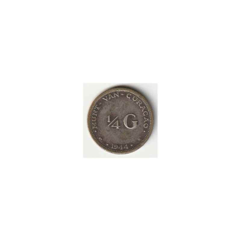 CURAÇAO - KM 44 - 1/4 GULDEN 1944