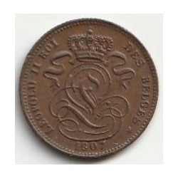 BELGIQUE - KM 33 - 1 CENTIME 1907