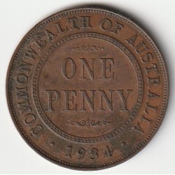 AUSTRALIA - KM 23 - 1 PENNY 1934 - GEORGE V