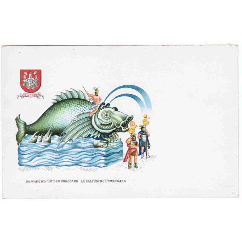 BELGIQUE - CARTE POSTALE VINTAGE - LA BALEINE DE L'OMMEGANG