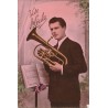 VINTAGE POSTCARD - SAINTE CÉCILE - TRUMPET PLAYER