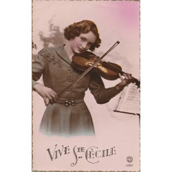 VINTAGE POSTCARD - SAINTE CÉCILE - VIOLINIST