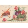 CARTE POSTALE VINTAGE - VIVE SAINTE CÉCILE - FLEURS - INSTRUMENTS DE MUSIQUE