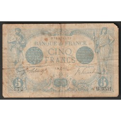 FRANKREICH - PICK 70 -  5 FRANCS BLEU - 28/12/1915 - CAPRICORNE