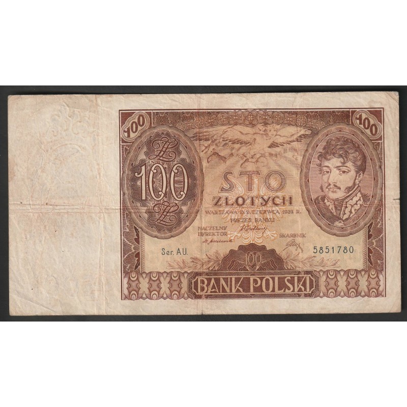 POLOGNE - PICK 74a - 100 ZLOTYCH - 02/06/1932 - p