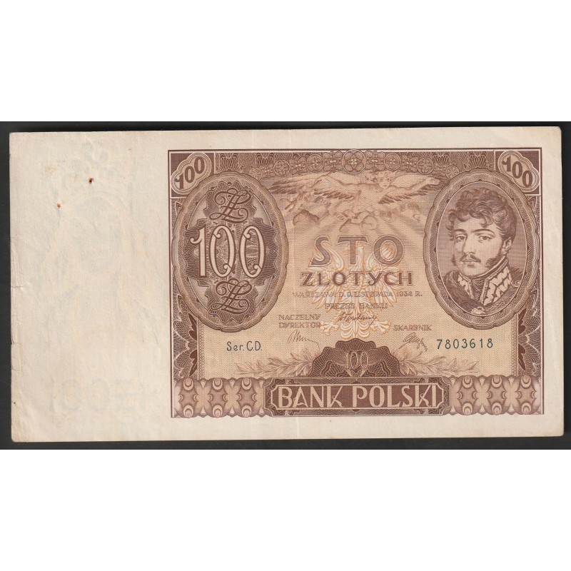 POLAND - PICK 74a - 100 ZLOTYCH - 02/06/1932 - p