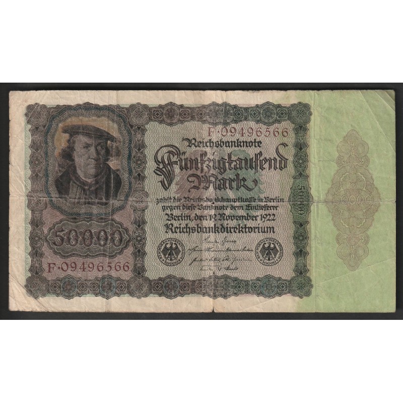 DEUTSCHLAND - PICK 80 - 50 000 MARK - 19/11/1922