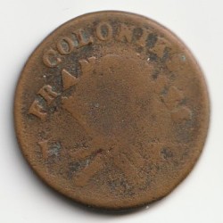 COLONIE FRANCAISE - GUADELOUPE (contremarque RF) - LOUIS XV - KM 1 - 1 SOL 1767 A (PARIS)