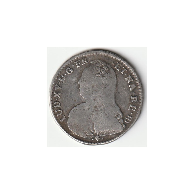 FRANCE - LOUIS XV - 1/2 ECU OF BEARN WITH OLIVE BRANCHES - 1732 - PAU