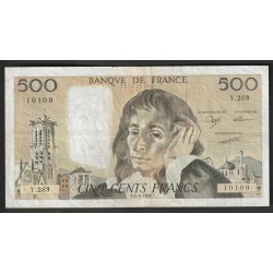 FRANCE - PICK 156 - 500 FRANCS PASCAL - 05/11/1987 - Y.283