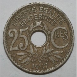 FRANKREICH - KM 867 - 25 CENTIMES 1917 - TYP LINDAUER