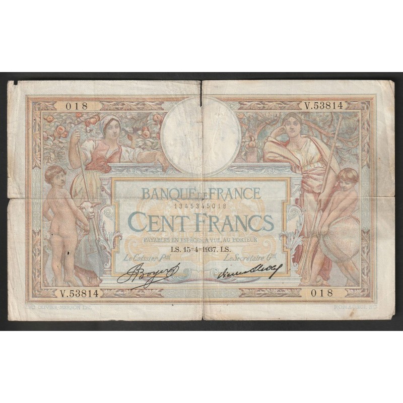 FAY 24/16 -100 FRANCS Luc Olivier MERSON - 15/04/1937 - V.53814