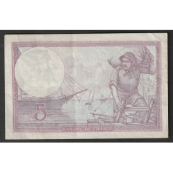 FRANCE - PICK 72 - 5 FRANCS VIOLET - 07/09/1933 - Q.56999