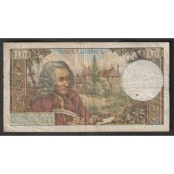 FRANCE - PICK 147 - 10 FRANCS VOLTAIRE - 04/07/1968 - W.414