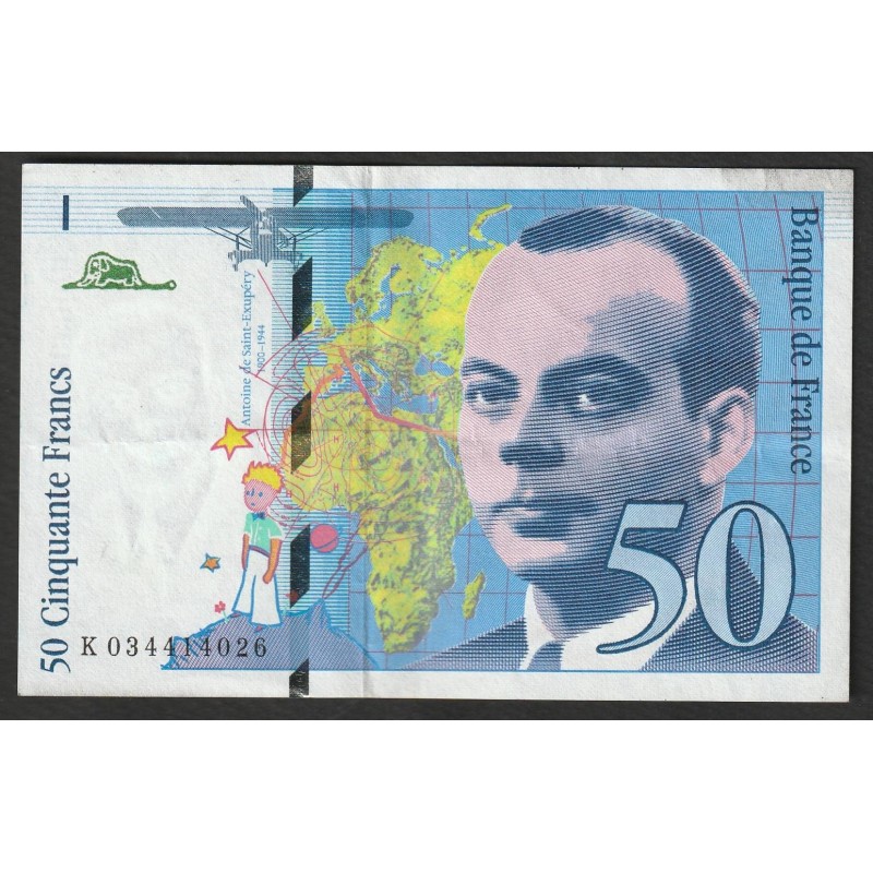 FRANCE - FAY 73/04 K - 50 FRANCS SAINT EXUPERY - 1997 - PICK 157