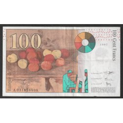 FRANCE - PICK 158 - 100 FRANCS CEZANNE - 1997 - A