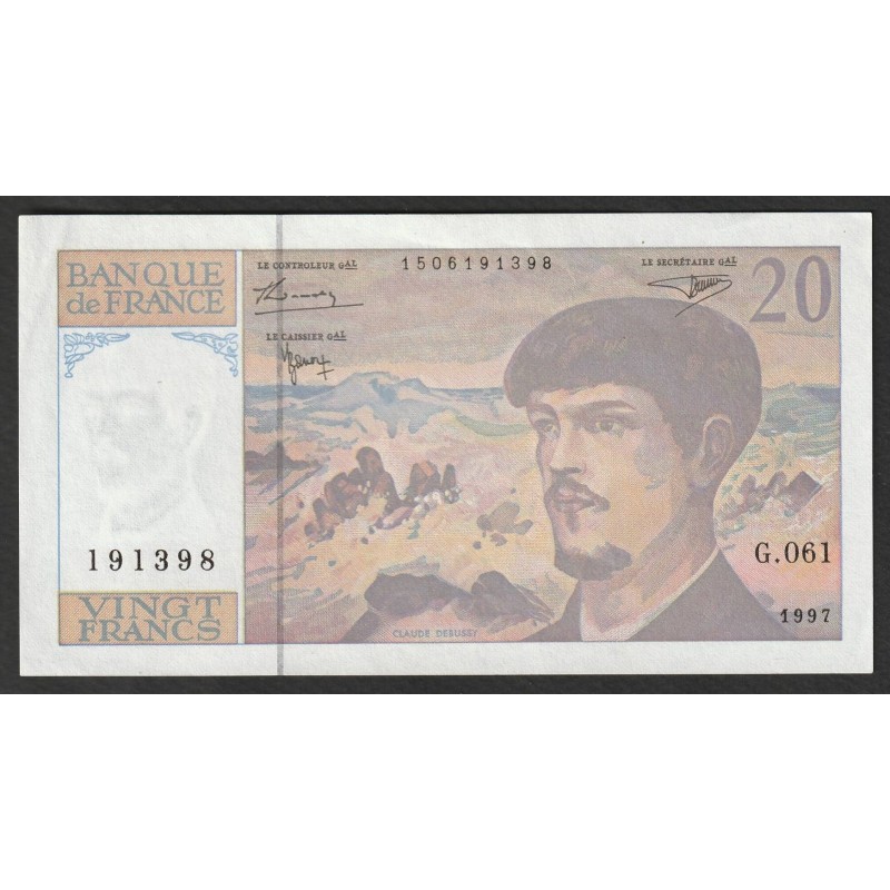 FRANCE - PICK 151 - 20 FRANCS DEBUSSY - 1997 - G.061